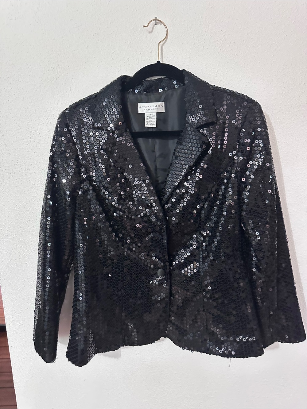 Jackie Jon New York Women's Black Sequin Blazer